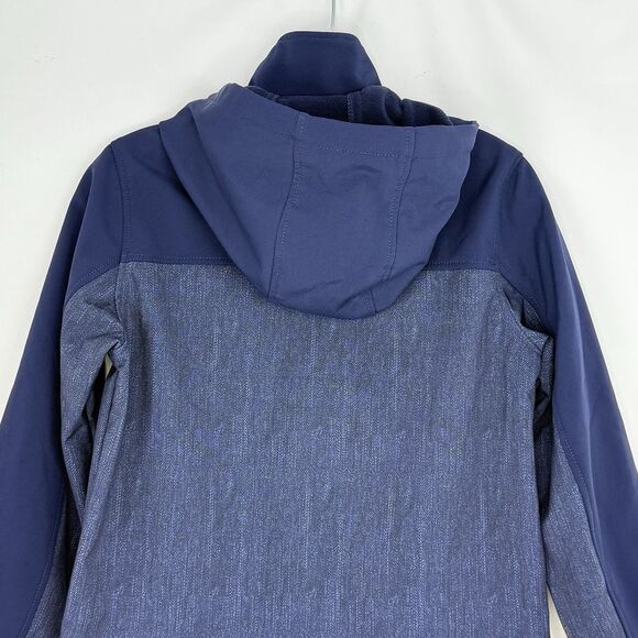 Snozu Jacket Boy M 10/12 Softshell Hooded Full Zip Blue - Picture 8 of 16